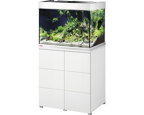 EHEIM Combinaison ProximaTEC 175 ClassicLED Blanc aquarium équipé 70 x 50 x 50 cm 175 L avec meuble, éclairage LED, filtre externe et chauffage