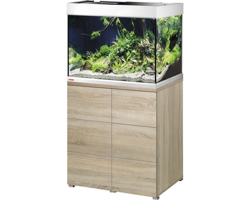 EHEIM Combinaison ProximaTEC 175 ClassicLED Chêne aquarium équipé 70 x 50 x 50 cm 175 L avec meuble, éclairage LED, filtre externe et chauffage