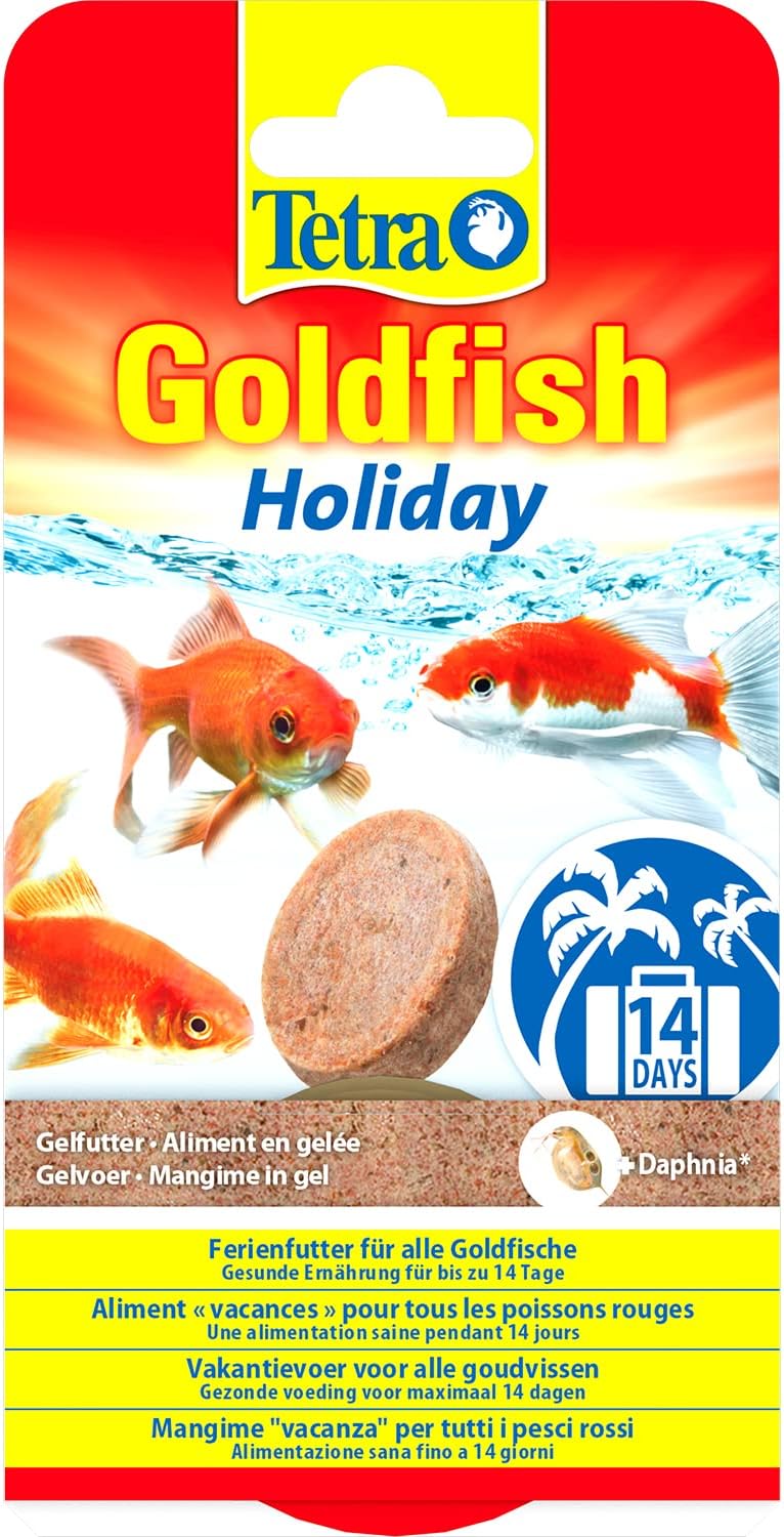 TETRA GoldFish Holiday aliment complet en bloc gélifié spécialement conçu pour nourrir jusqu\'à 14 jours tous les poissons rouges