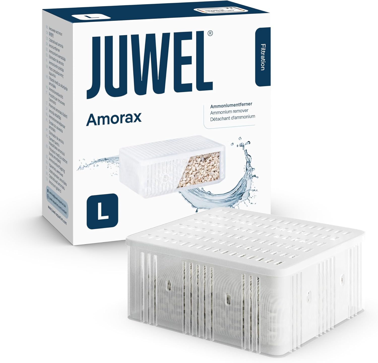 JUWEL Amorax L masse filtrante Anti-Ammoniaque à base de Zéolithe pour filtre Juwel Bioflow 6.0 et Standard. Dimensions 12,5 x 12,5 x 5 cm