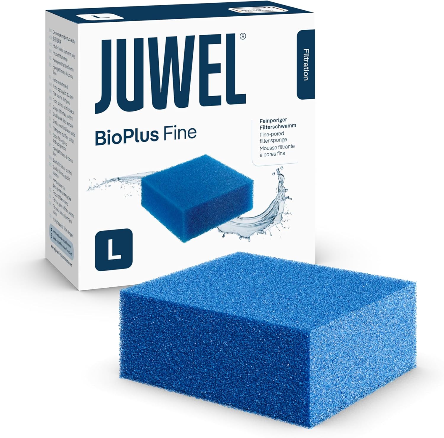 JUWEL bioPlus Fine L mousse à maille fine pour filtre Juwel Bioflow 6.0 et Standard. Dimensions 12,5 x 12,5 x 5 cm