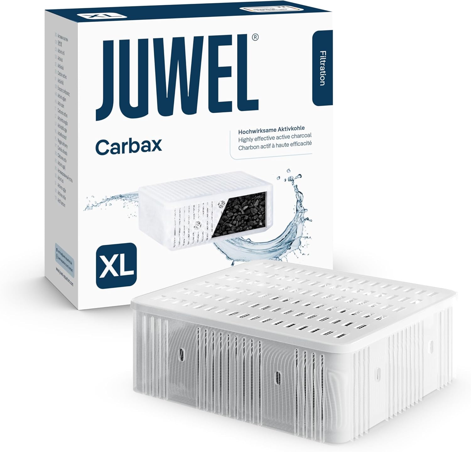 JUWEL Carbax XL masse filtrante à base de charbon super-actif pour filtre Juwel Bioflow 8.0 et Jumbo. Dimensions 14,8 x 14,8 x 5 cm