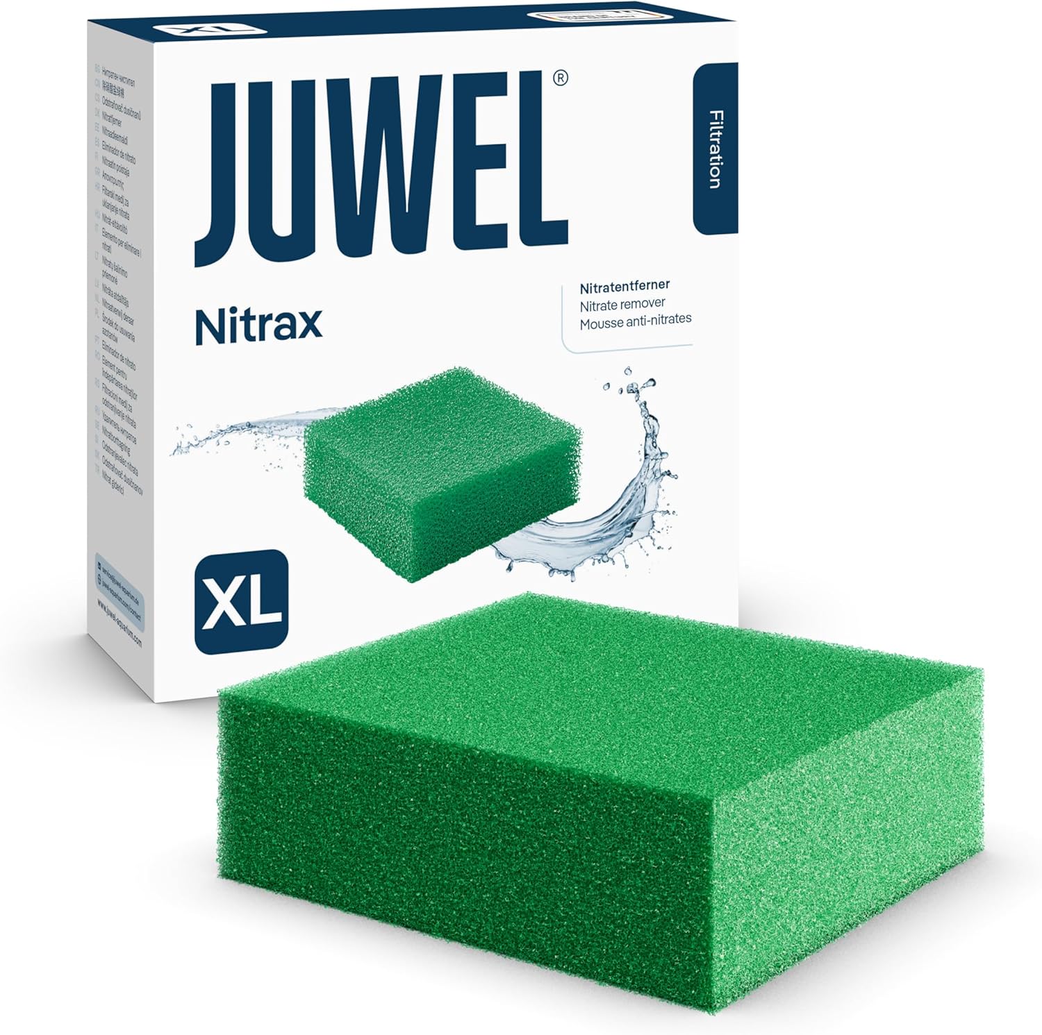 JUWEL Nitrax XL bloc de mousse anti-nitrates pour filtre Juwel Bioflow 8.0 et Jumbo. Dimensions 14,8 x 14,8 x 5 cm