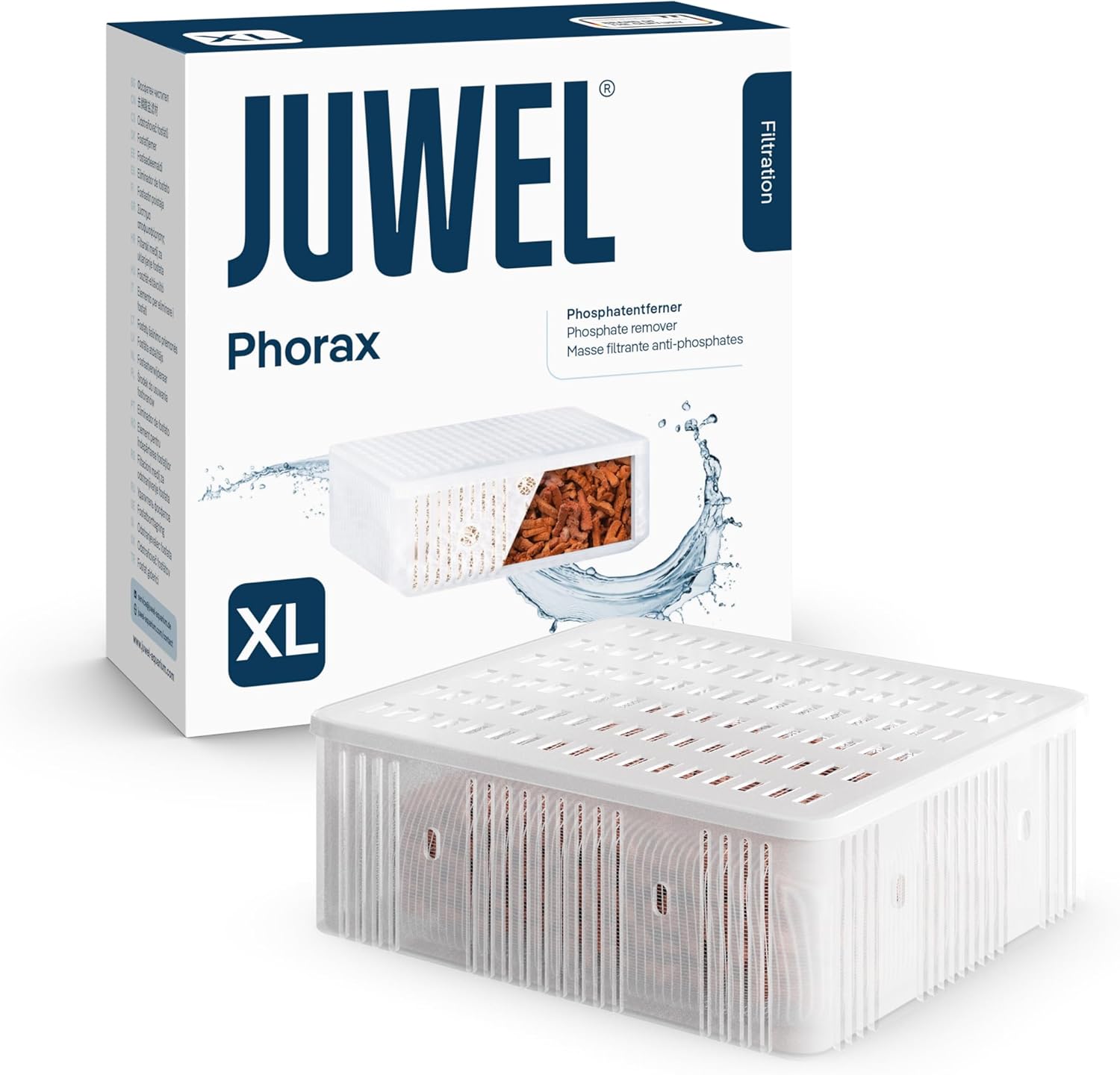 JUWEL Phorax XL masse filtrante anti-phosphates pour filtre Juwel Bioflow 8.0 et Jumbo. Dimensions 14,8 x 14,8 x 5 cm