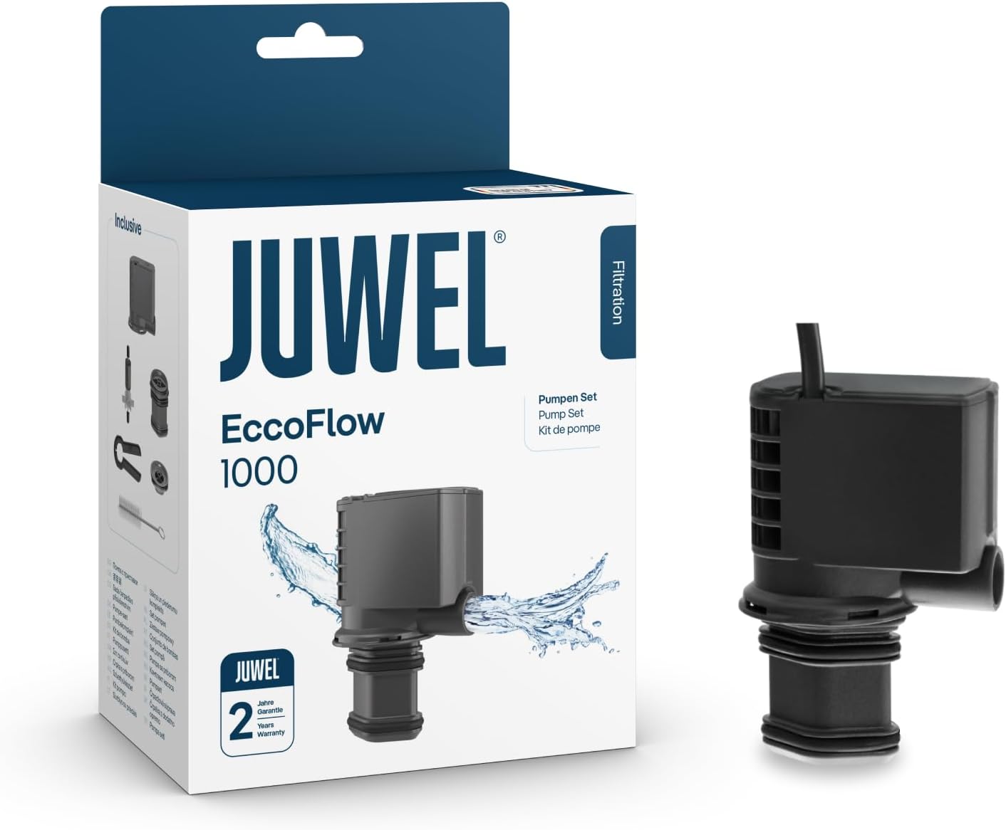 JUWEL EccoFlow 1000 kit pompe débit 1000 L/h pour filtre d\'aquarium JUWEL