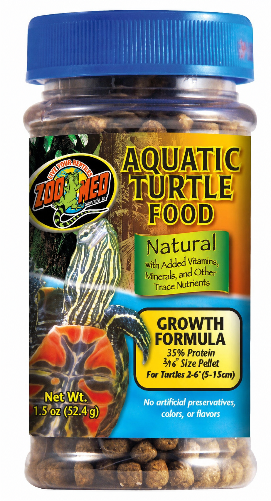 ZOOMED Natural Aquatic Turtle 52 gr nourriture complète pour tortues d\'eau de 5 à 15 cm