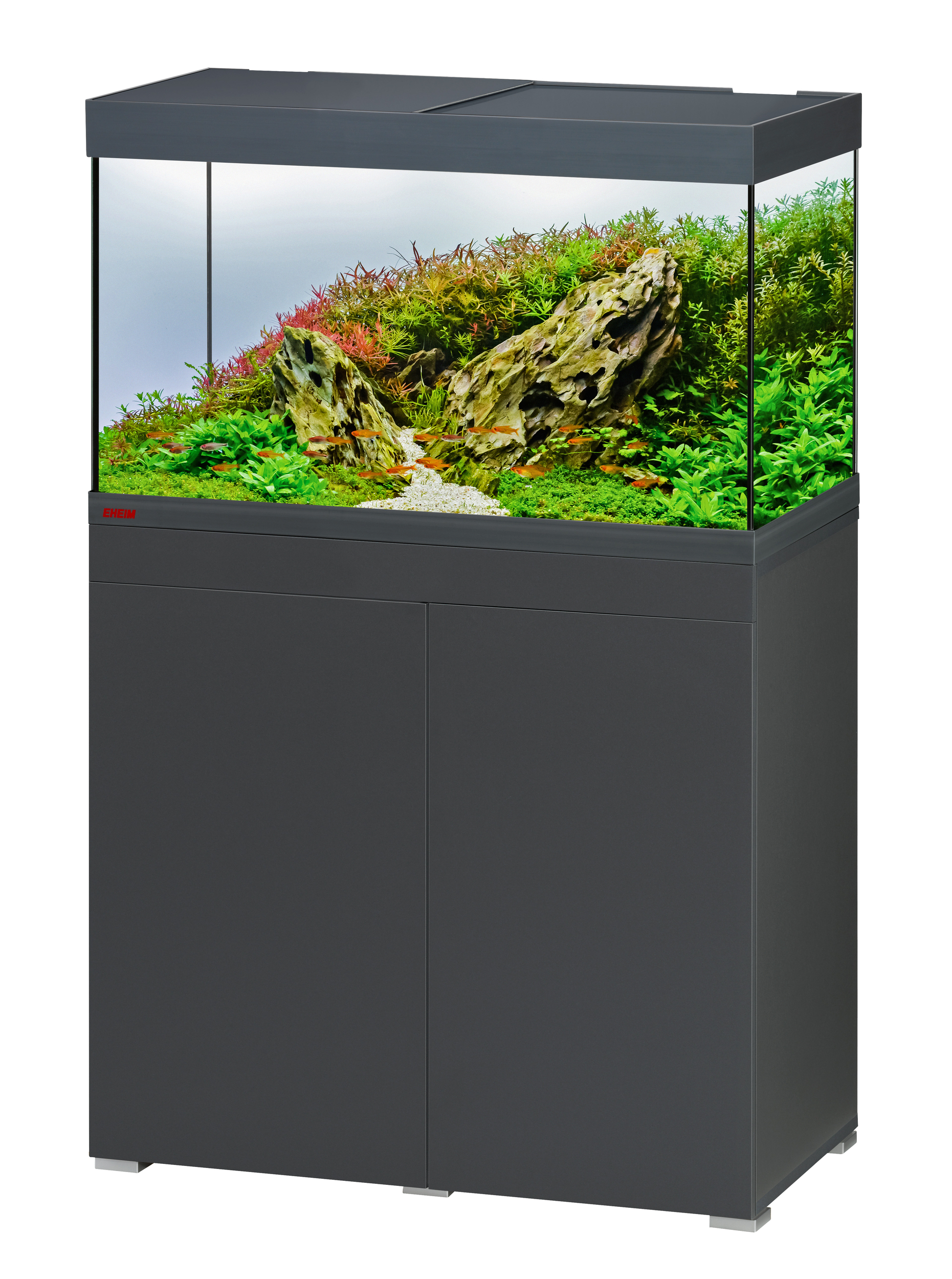 EHEIM Vivaline LED 144 L Anthracite aquarium équipé 80 x 40 x 45 cm avec meuble et éclairage LEDs