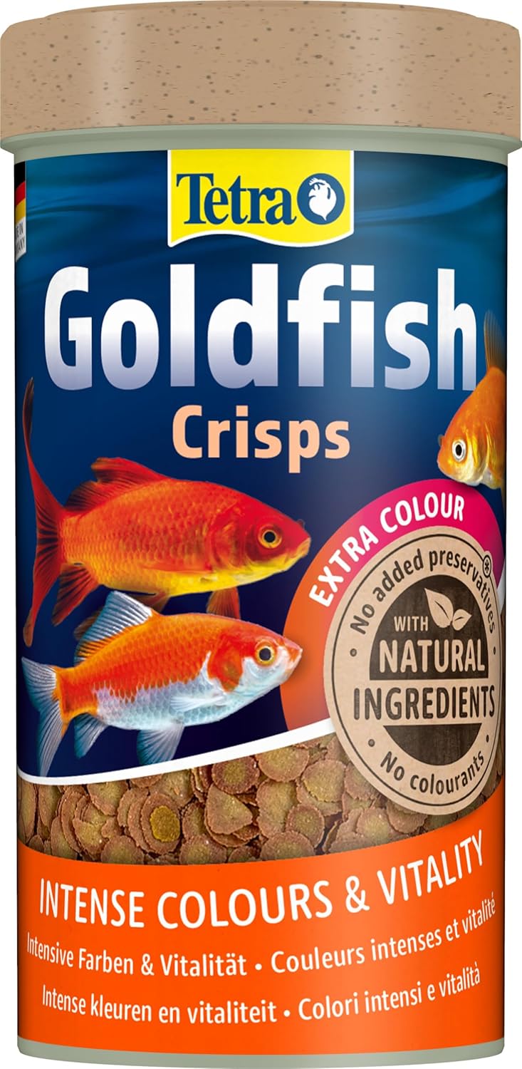 TETRA GoldFish Crisps 250 ml aliment complet en chips pour tous les poissons rouges et d\'eau froide