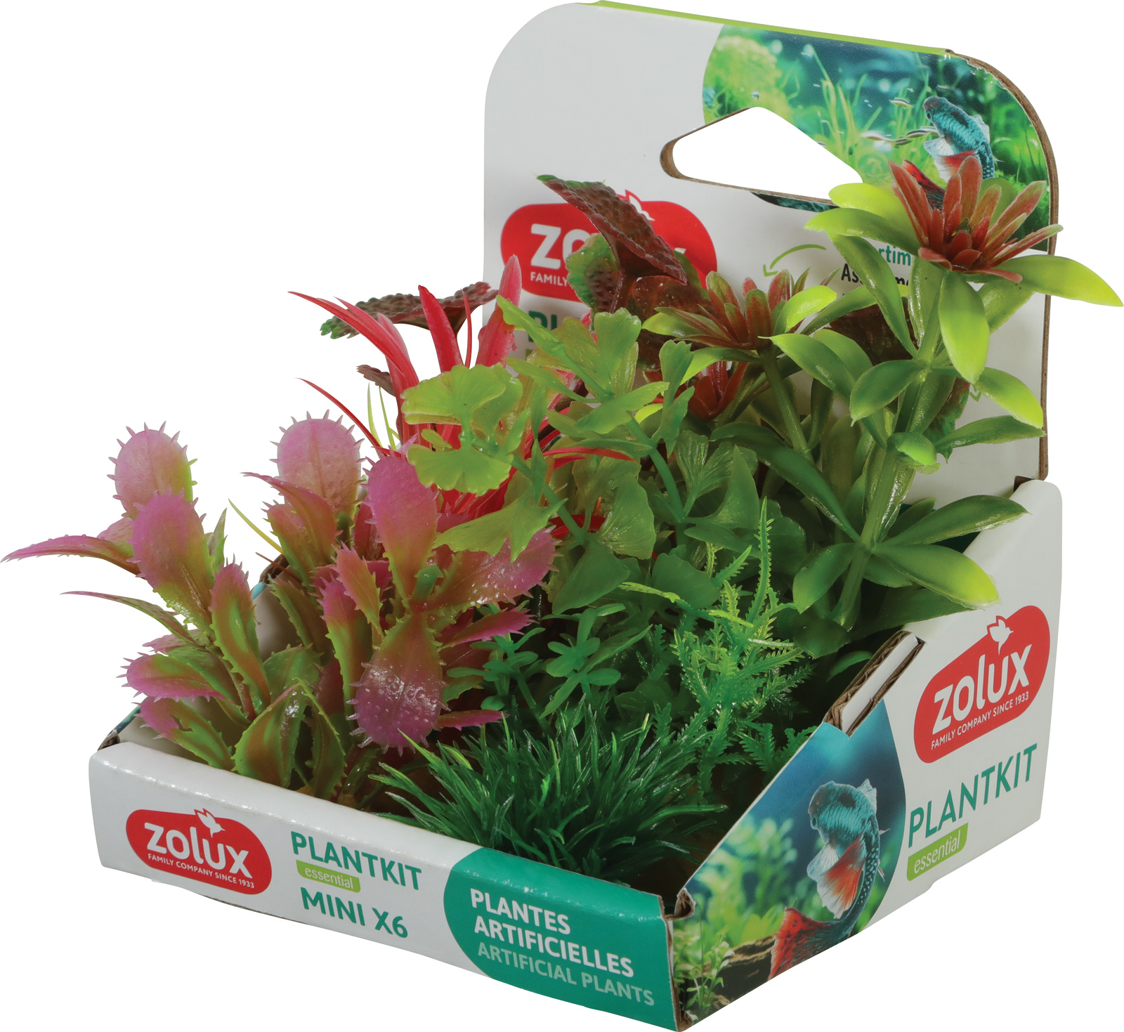 ZOLUX PlantKit Mini 1 - Lot de 6 plantes artificielles pour aquarium