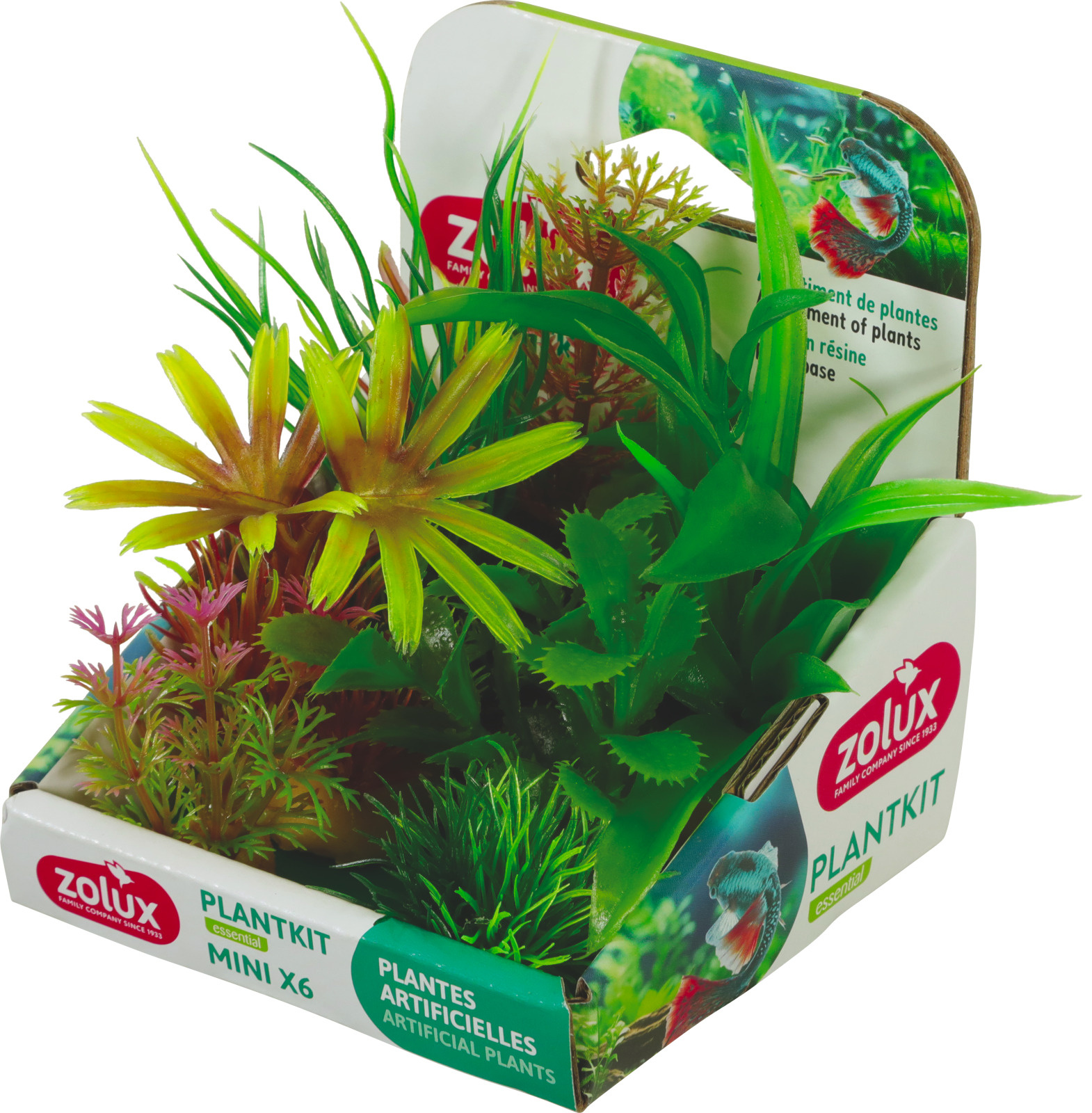 ZOLUX PlantKit Mini 2 - Lot de 6 plantes artificielles pour aquarium