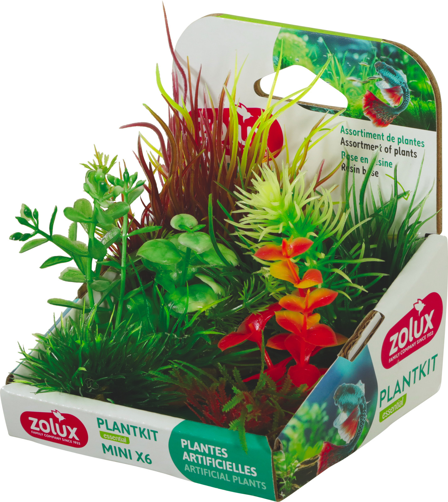 ZOLUX PlantKit Mini 3 - Lot de 6 plantes artificielles pour aquarium