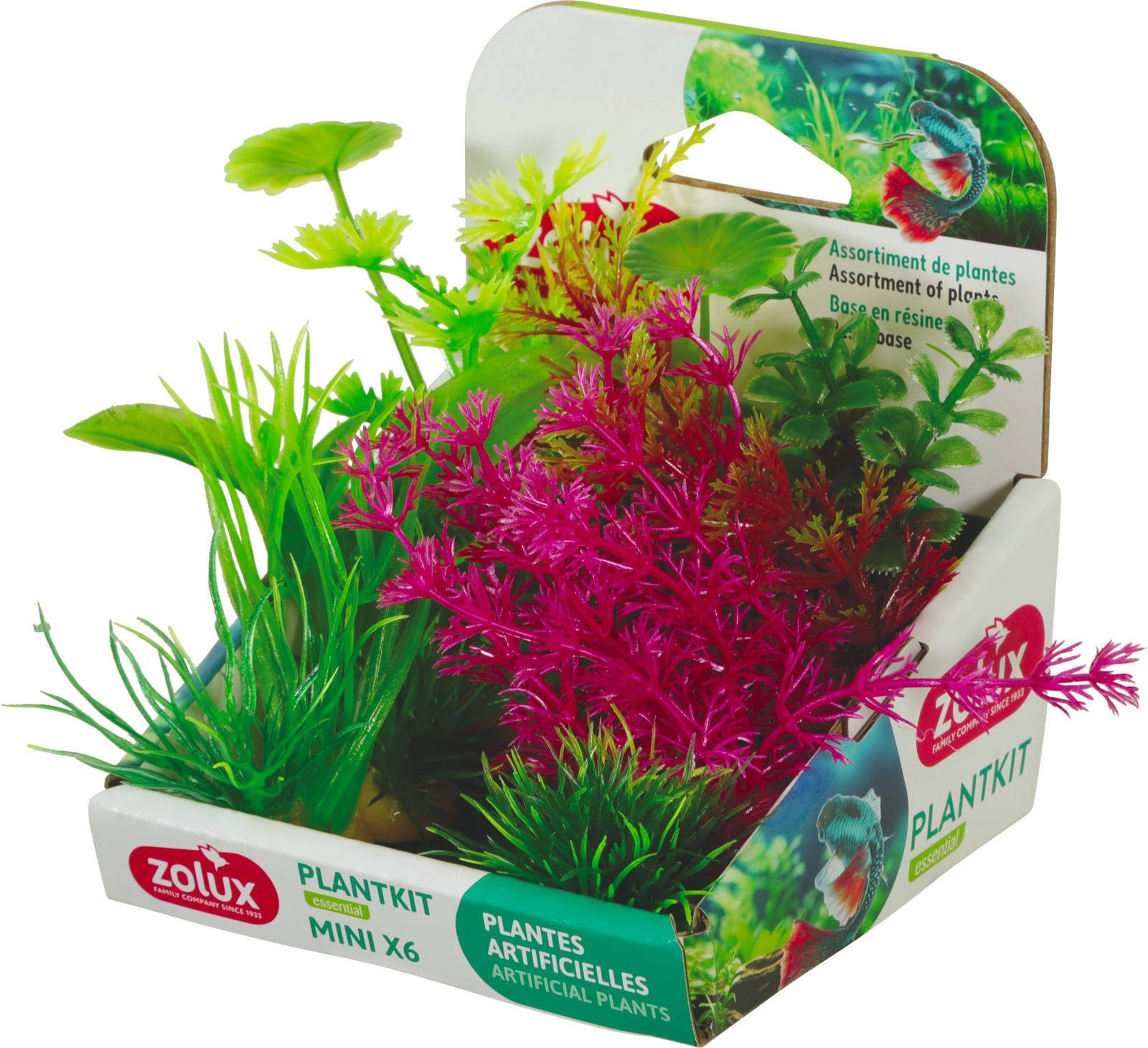 ZOLUX PlantKit Mini 4 - Lot de 6 plantes artificielles pour aquarium