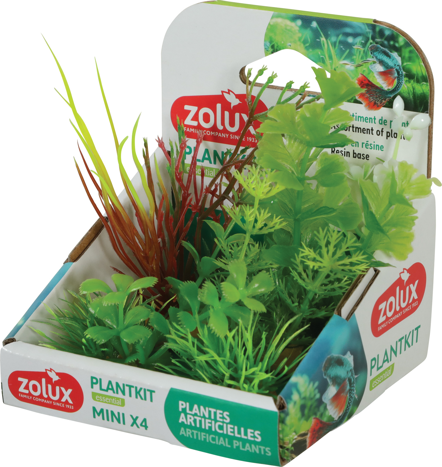 ZOLUX PlantKit Mini 2 - Lot de 4 plantes artificielles pour aquarium