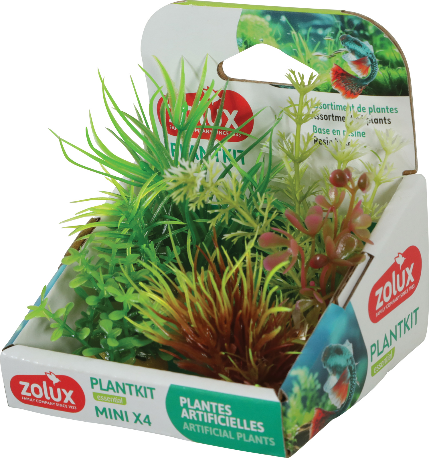 ZOLUX PlantKit Mini 4 - Lot de 4 plantes artificielles pour aquarium