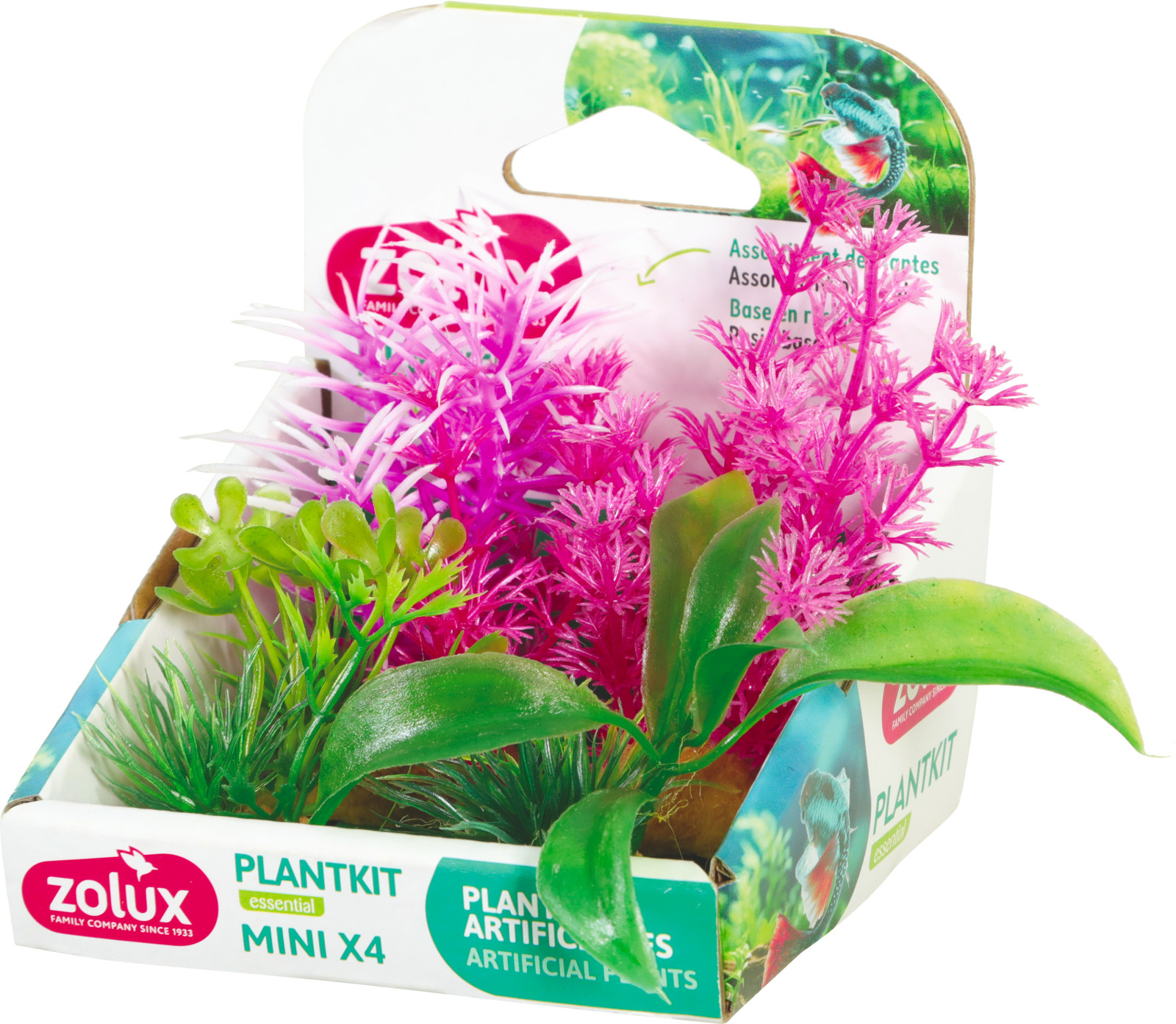 ZOLUX PlantKit Mini 6 - Lot de 4 plantes artificielles pour aquarium