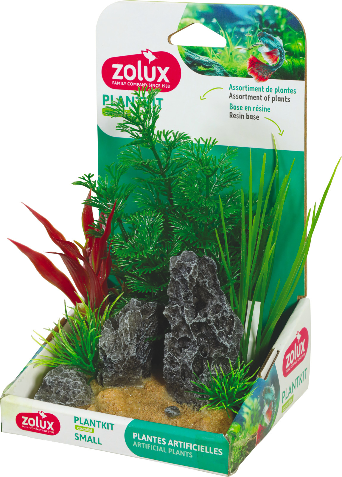 ZOLUX PlantKit Decor S Rochers kit de décoration avec plantes artificielles