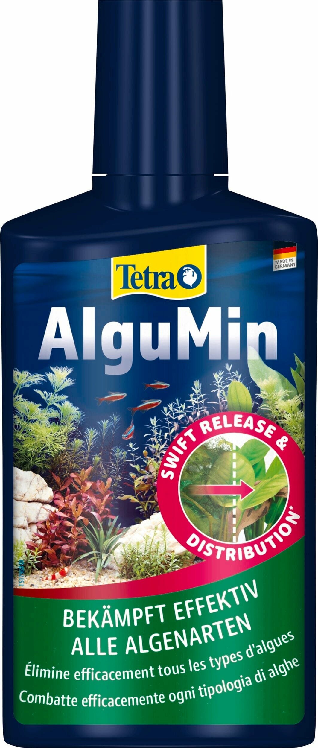 TETRA AlguMin 500 ml élimine en toute simplicité tous les mauvaises algues de l\'aquarium d\'eau douce