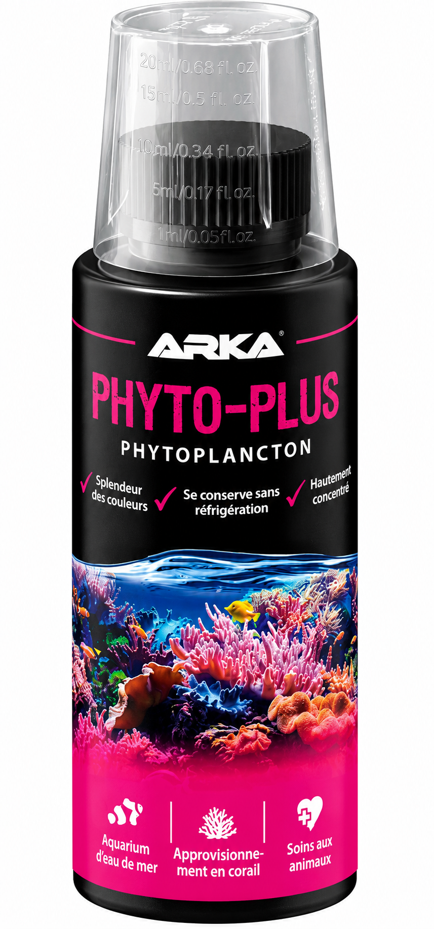 ARKA Phyto-Plus 118 ml phytoplancton pour le nourrissage de tous les coraux et invertébrés