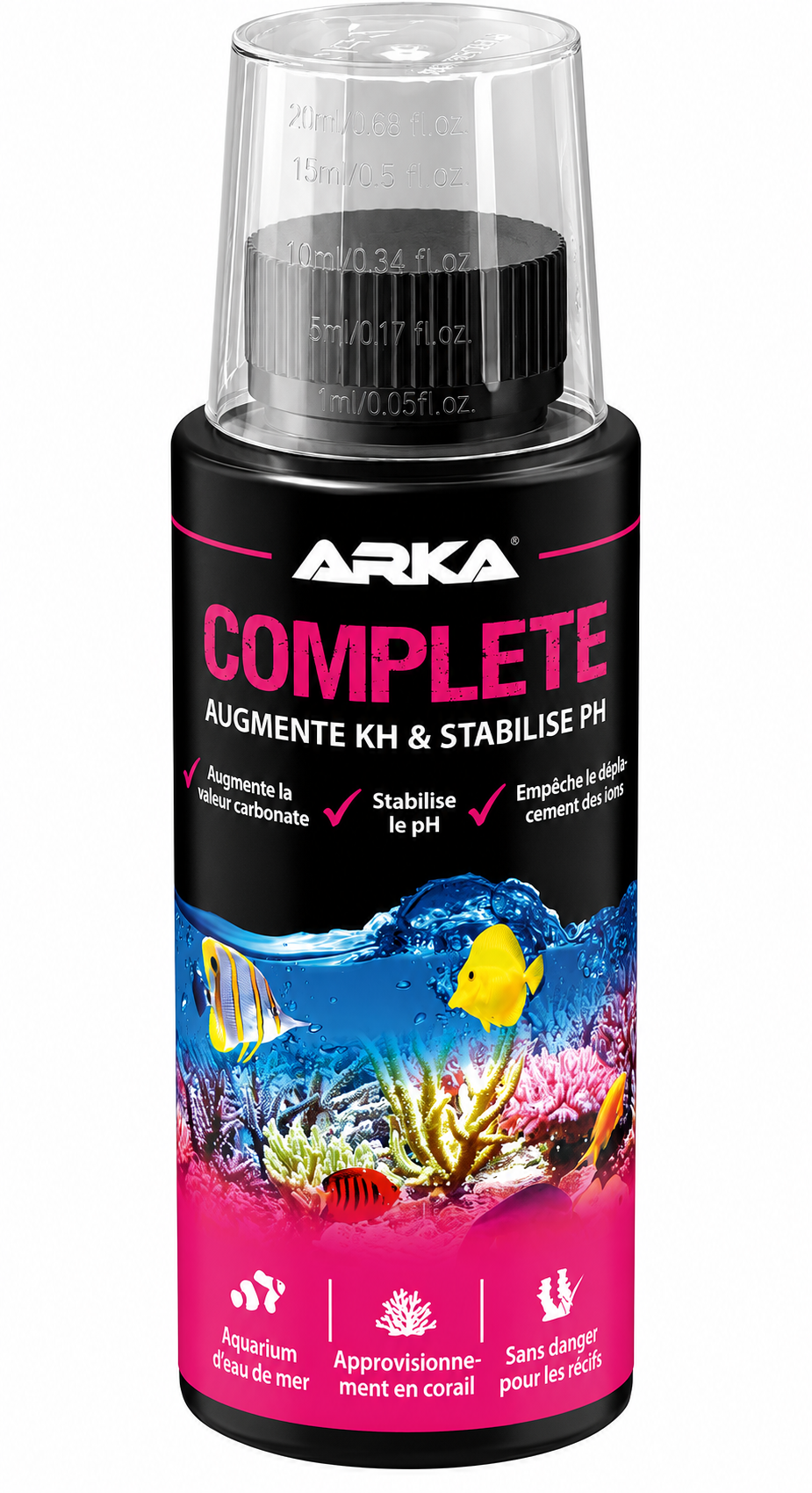 ARKA Complete 118 ml stabilisateur de carbonates et de pH pour aquarium d\'eau de mer