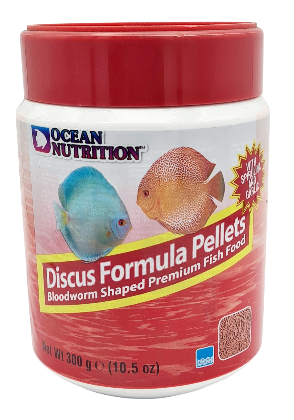 OCEAN NUTRITION Discus Granulés 300 gr. nourriture en forme de vers de vase pour Discus avec ail et spiruline