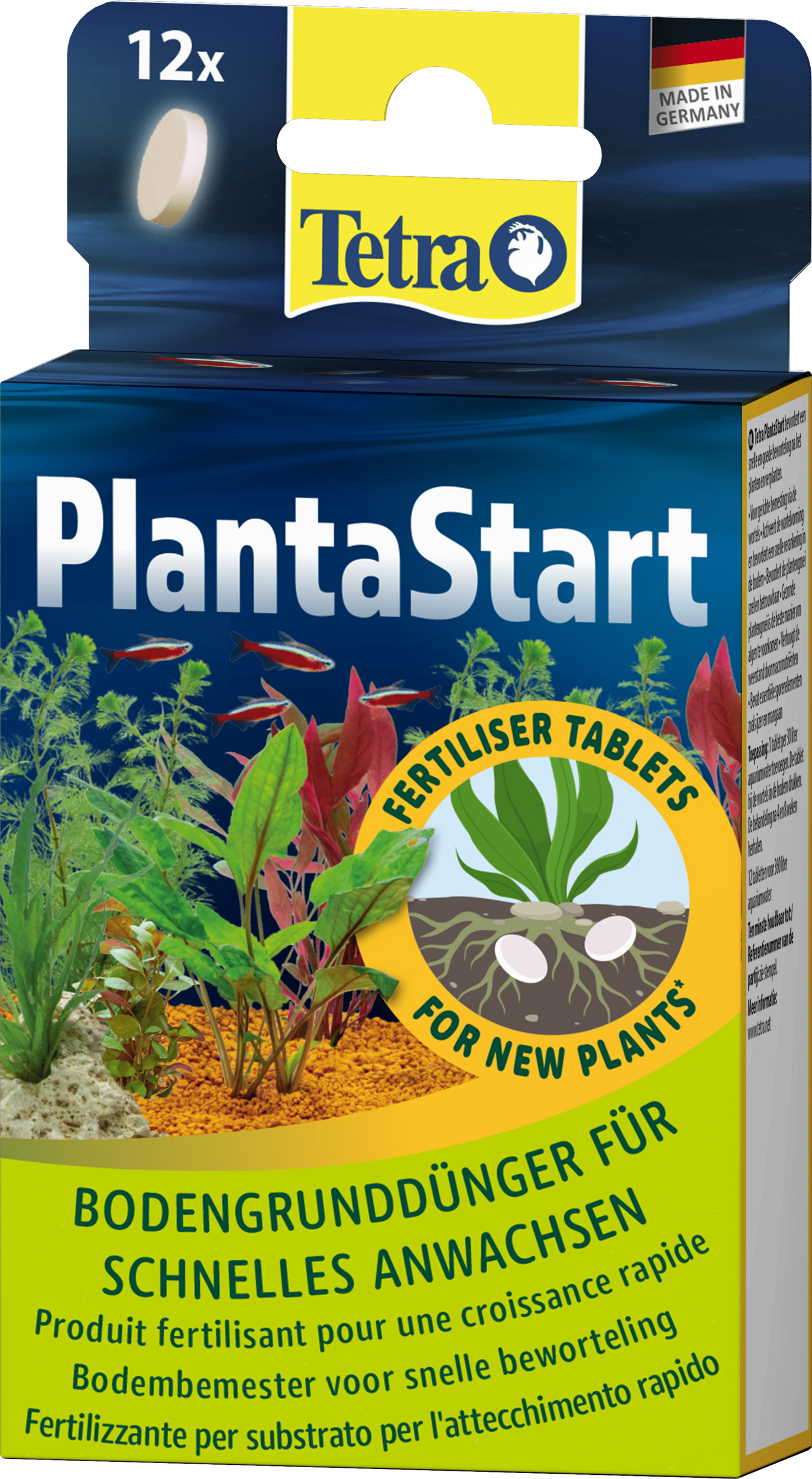 TETRA PlantaStart 12 comprimés fertilisants pour une croissance rapide des nouvelles plantes