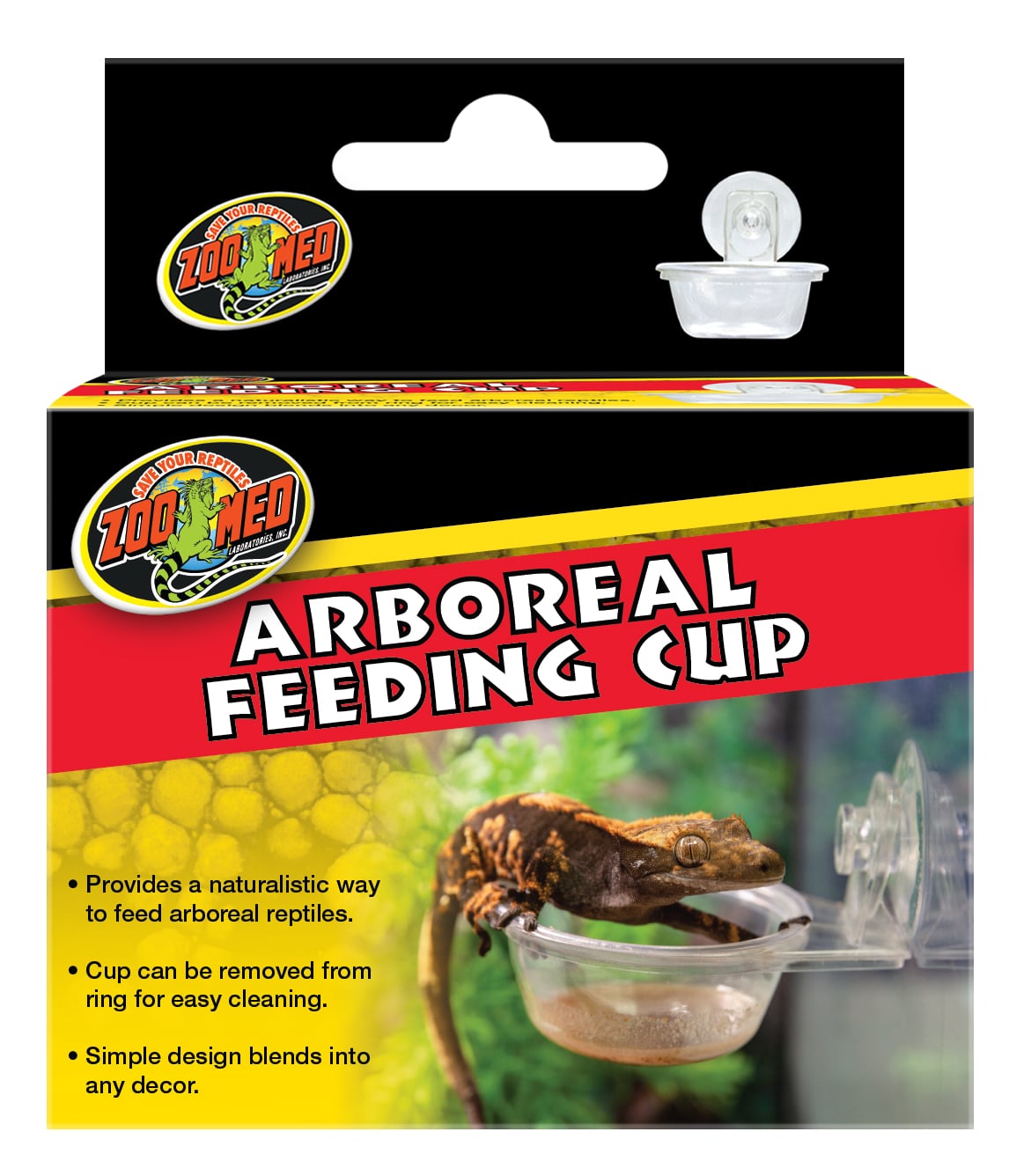 ZOOMED Arboreal Feeding Cup petit mangeoire avec ventouse de fixation et coupe interchangeable