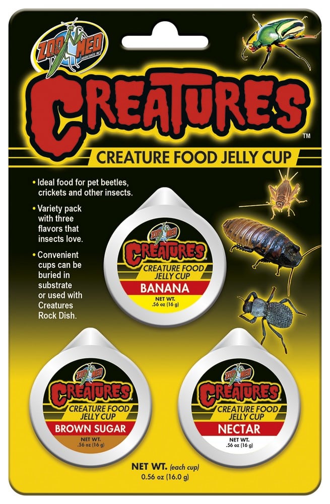 ZOOMED Creatures Food Jelly Cup lot de nourritures idéales pour coléoptères, grillons et autres insectes d\'élevage