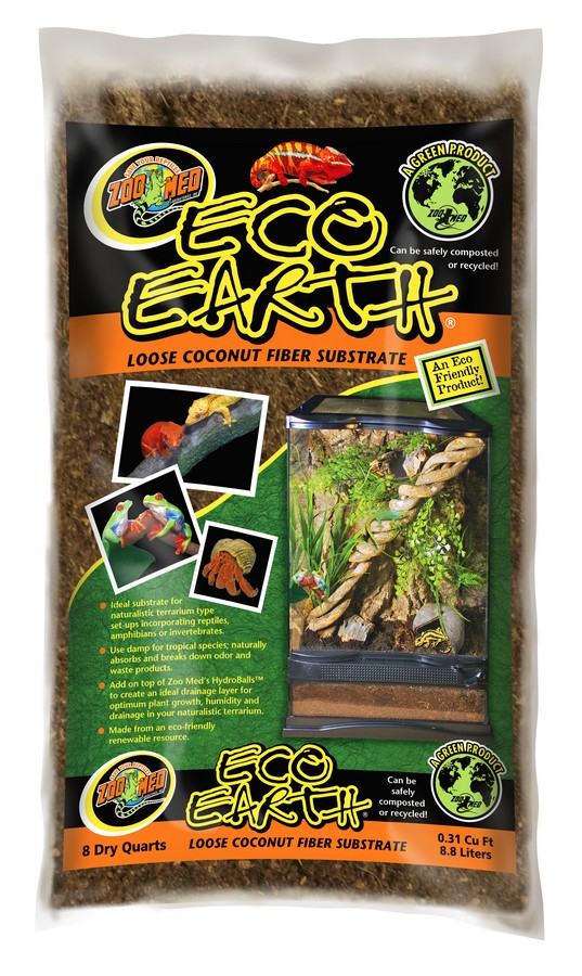 ZOOMED Eco Earth Loose 8,8 L substrat naturel en fibres de noix de coco pour terrarium