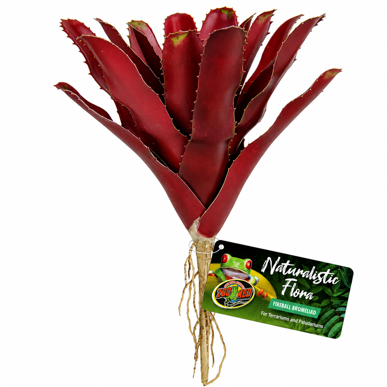 ZOOMED Naturalistic Flora Fireball Bromeliad plante artificielle décorative pour terrarium