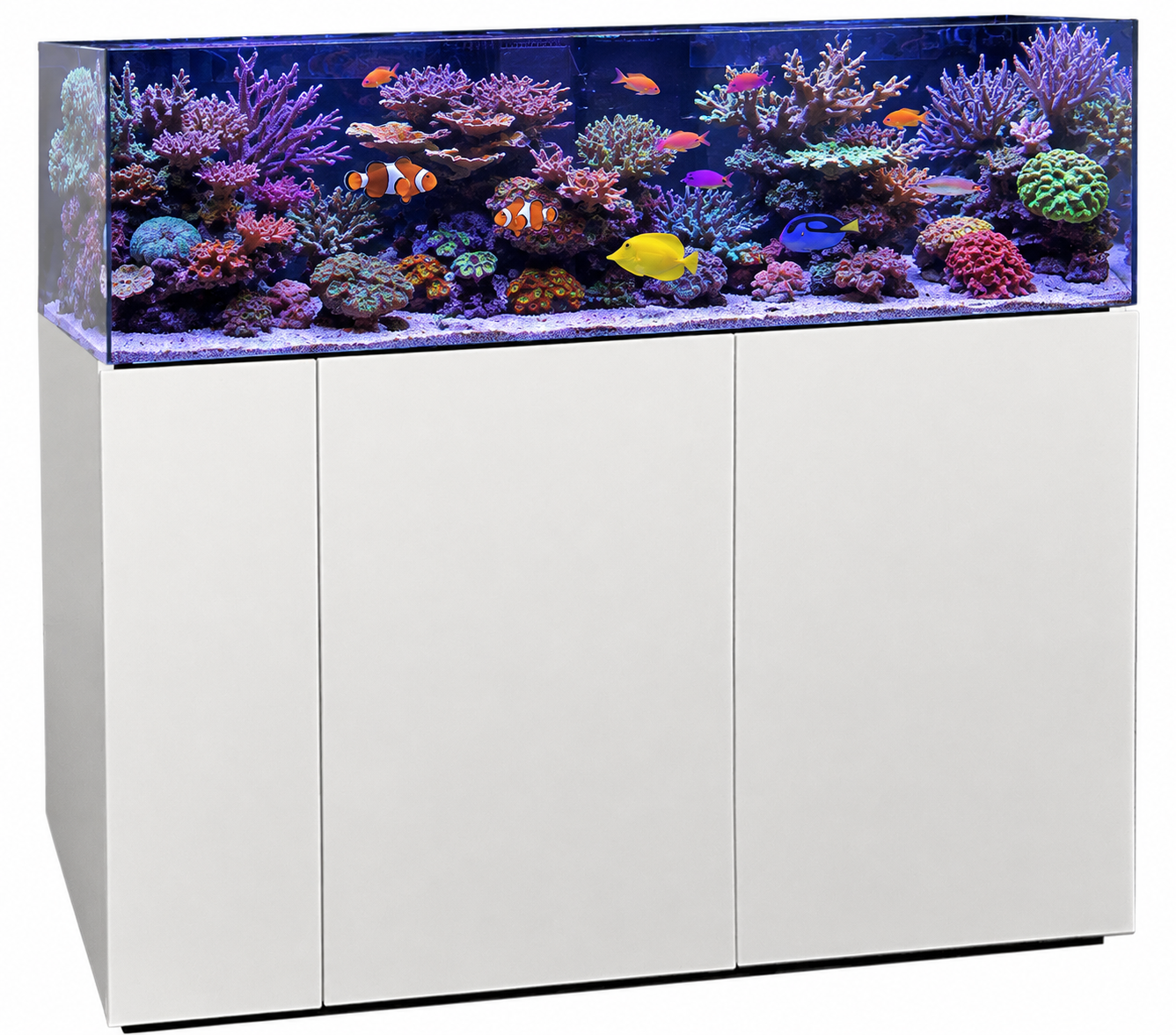 AQUA MEDIC Armatus Lagoon 350 kit Aquarium marin 125 cm 300 L avec décantation et meuble en structure Aluminium