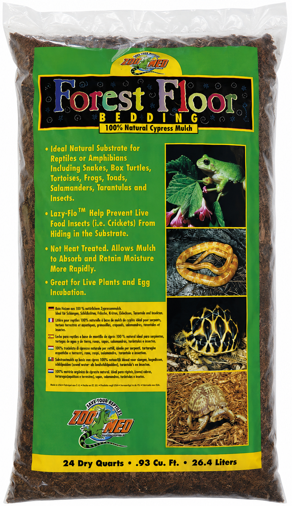 ZOOMED Forest Floor Bedding 26,4 L substrat de Cyprès 100% naturel pour terrarium