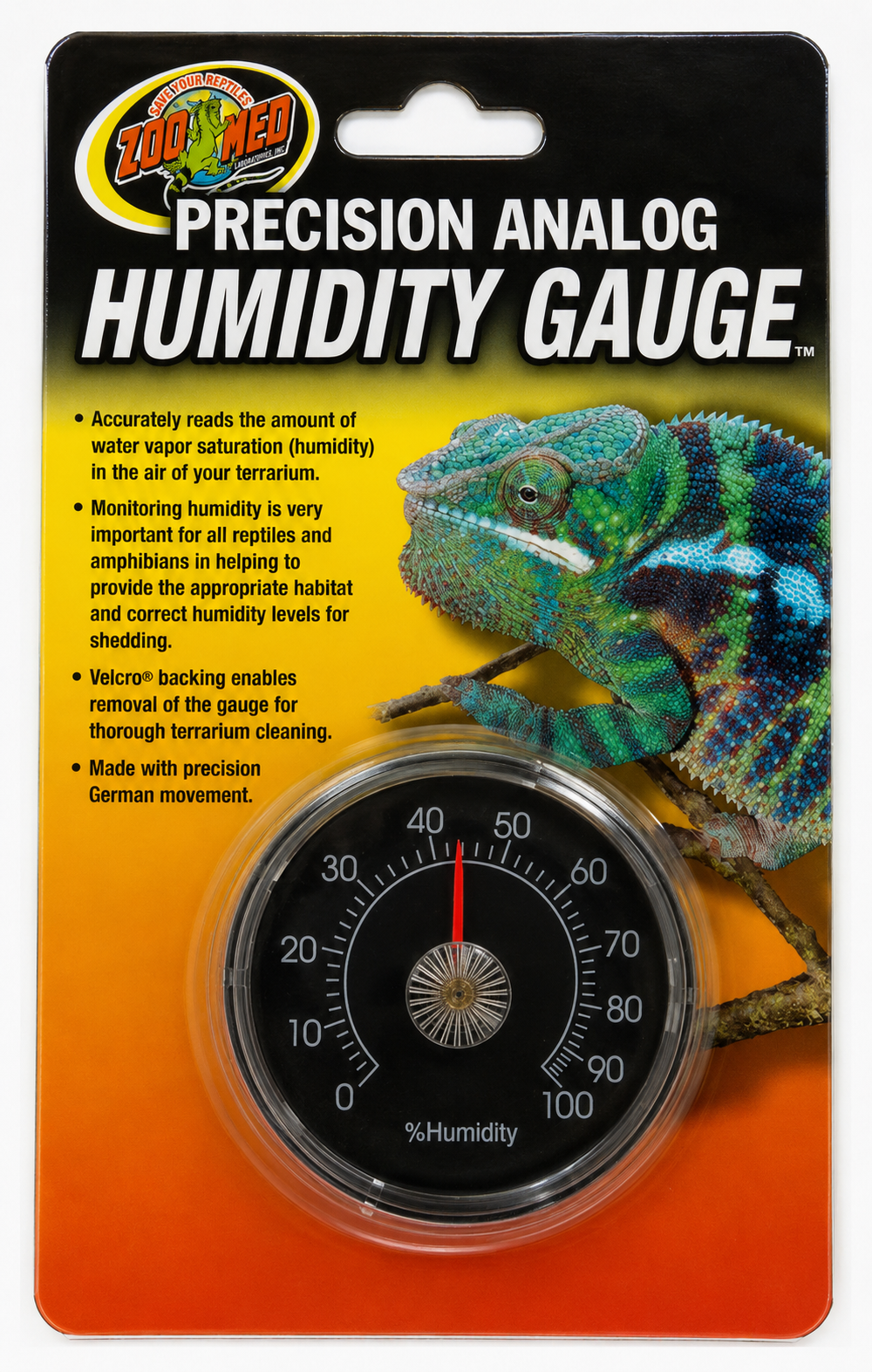 ZOOMED Humidity Gauge hygromètre analogique pour définir le taux d\'humidité en terrarium