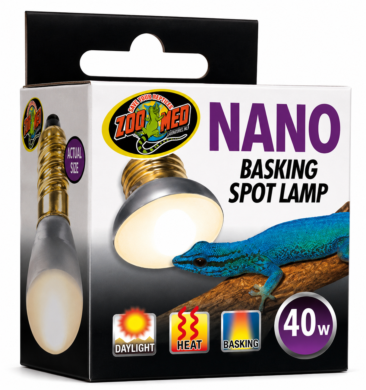 ZOOMED Nano Basking Spot Lamp 40W ampoule lumière du jour pour petit terrarium