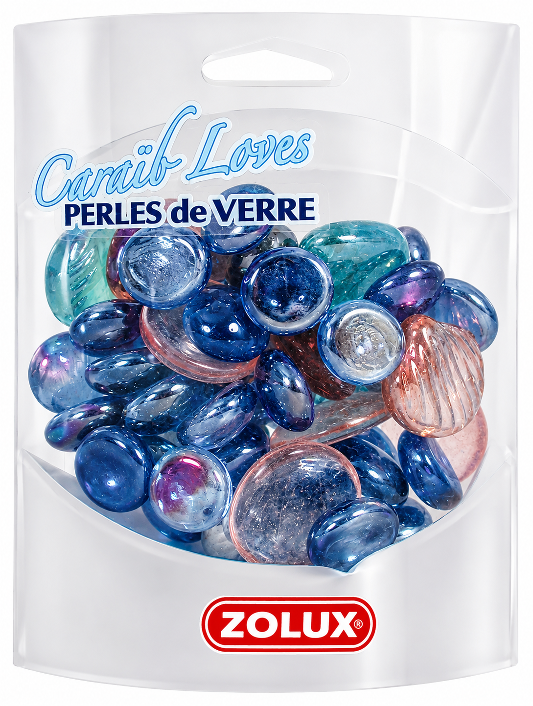 ZOLUX Perles de verre Caraïb Loves 400 gr pour une décoration originale de votre aquarium
