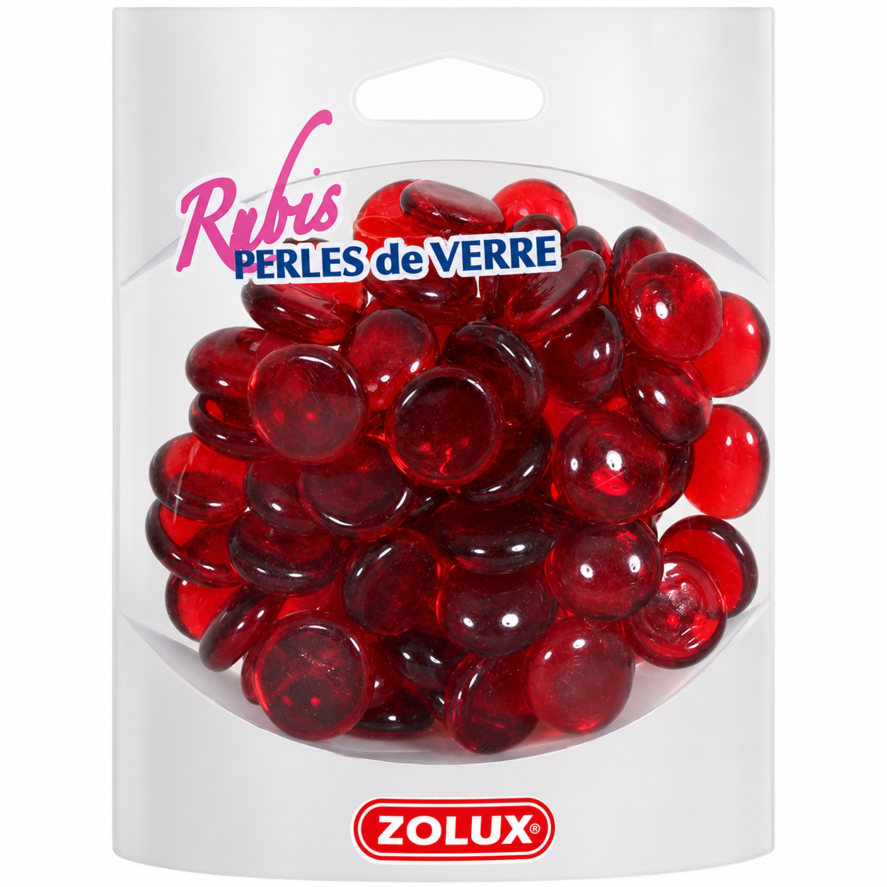 ZOLUX Perles de verre Rubis 390 gr pour une décoration originale de votre aquarium