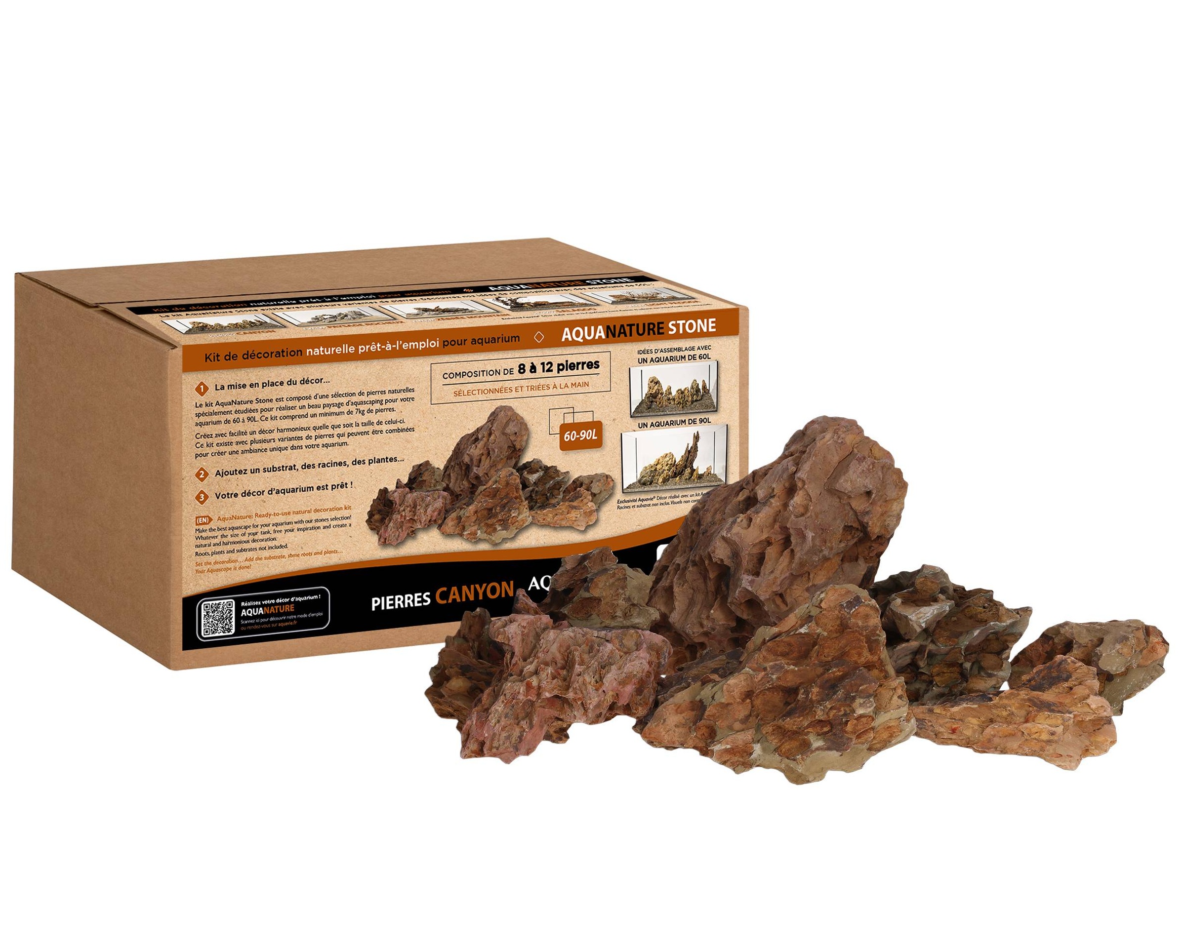 AQUAVIE Kit AquaNatur Stone Canyon 60 à 90L kit décoration roches pour aquarium