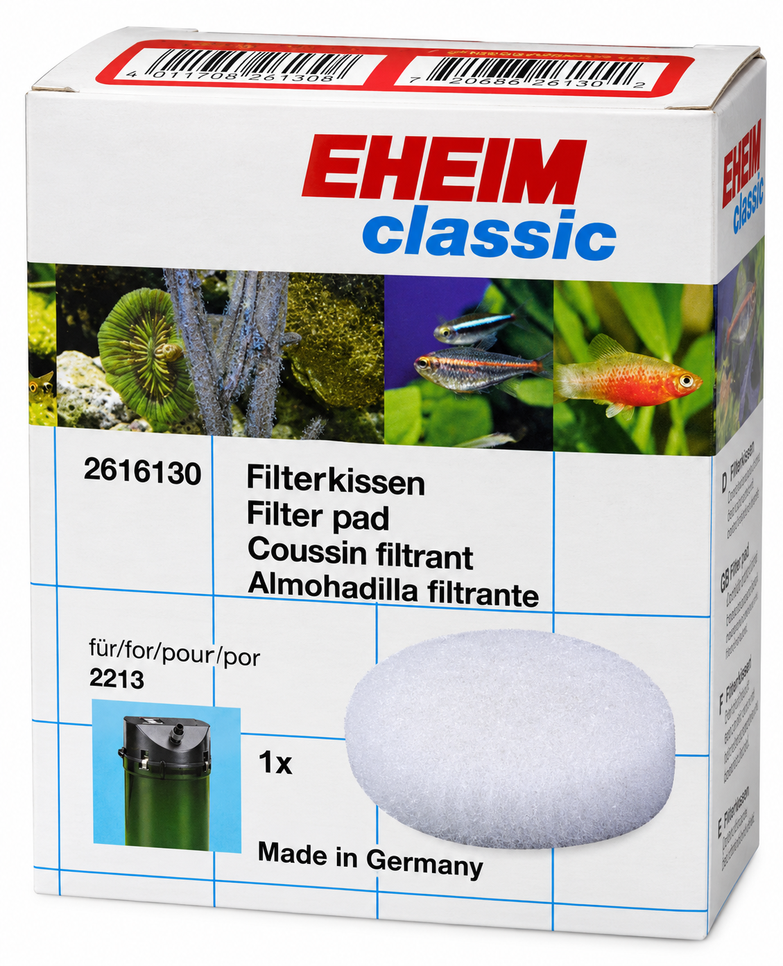 EHEIM Coussin filtrant blanc pour filtre Eheim Classic 2213