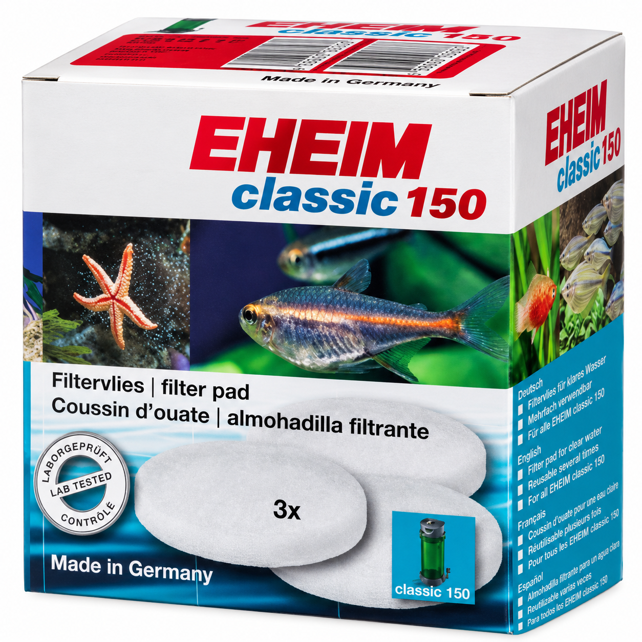 EHEIM 3 coussins de ouate filtrante pour filtre Classic 2011 et 2211