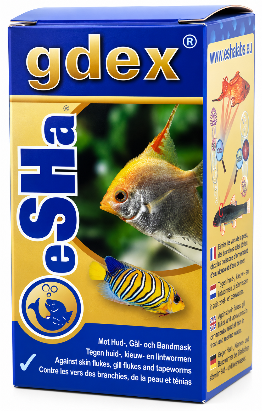 ESHA gdex 20 ml traitement contre les vers plats, de la peau, des branchies et ténias en eau douce et eau de mer