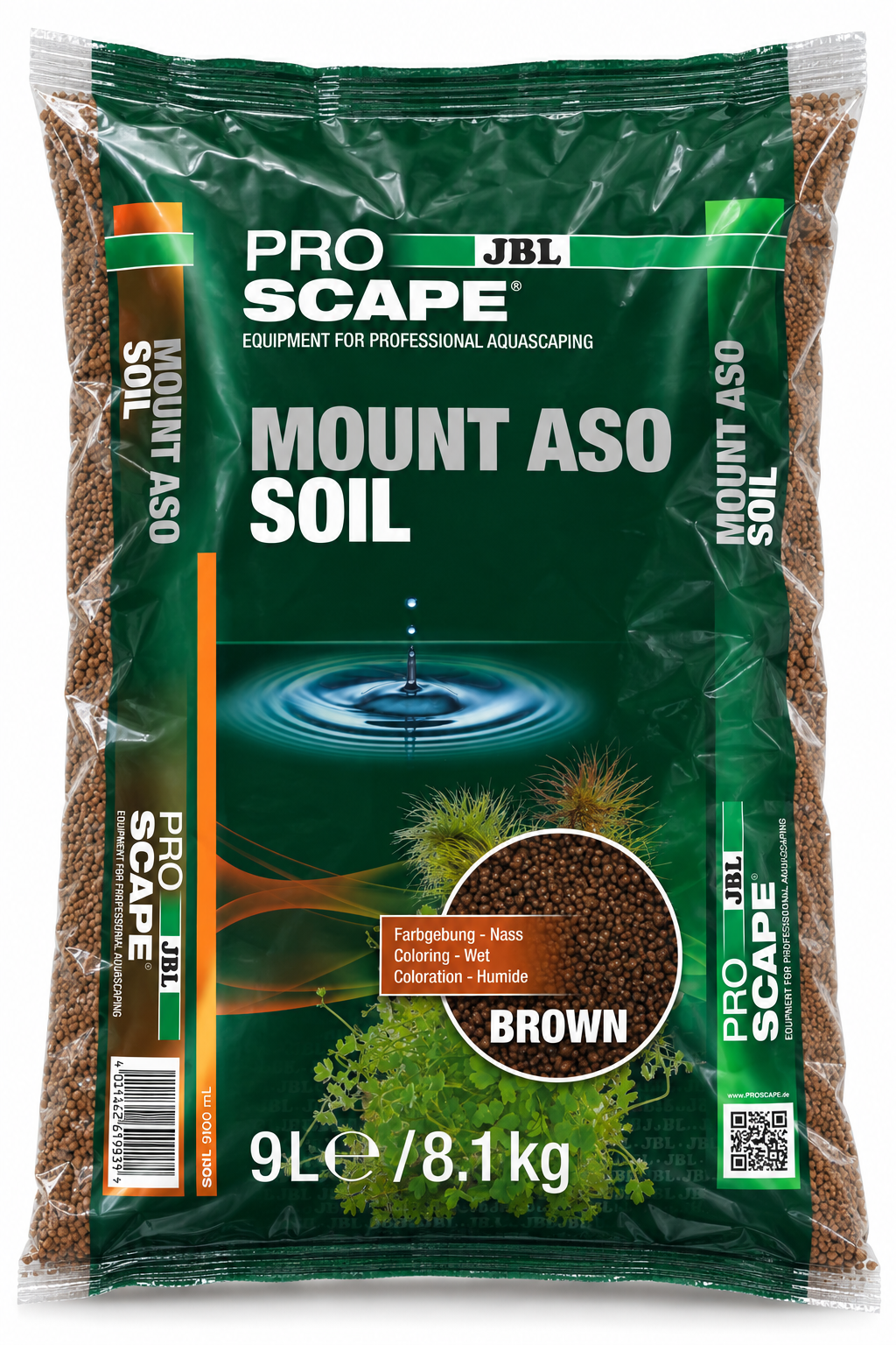 JBL ProScape Mount Aso Soil Brown 9 L substrat de sol volcanique naturel et fertile pour plantes d\'aquarium