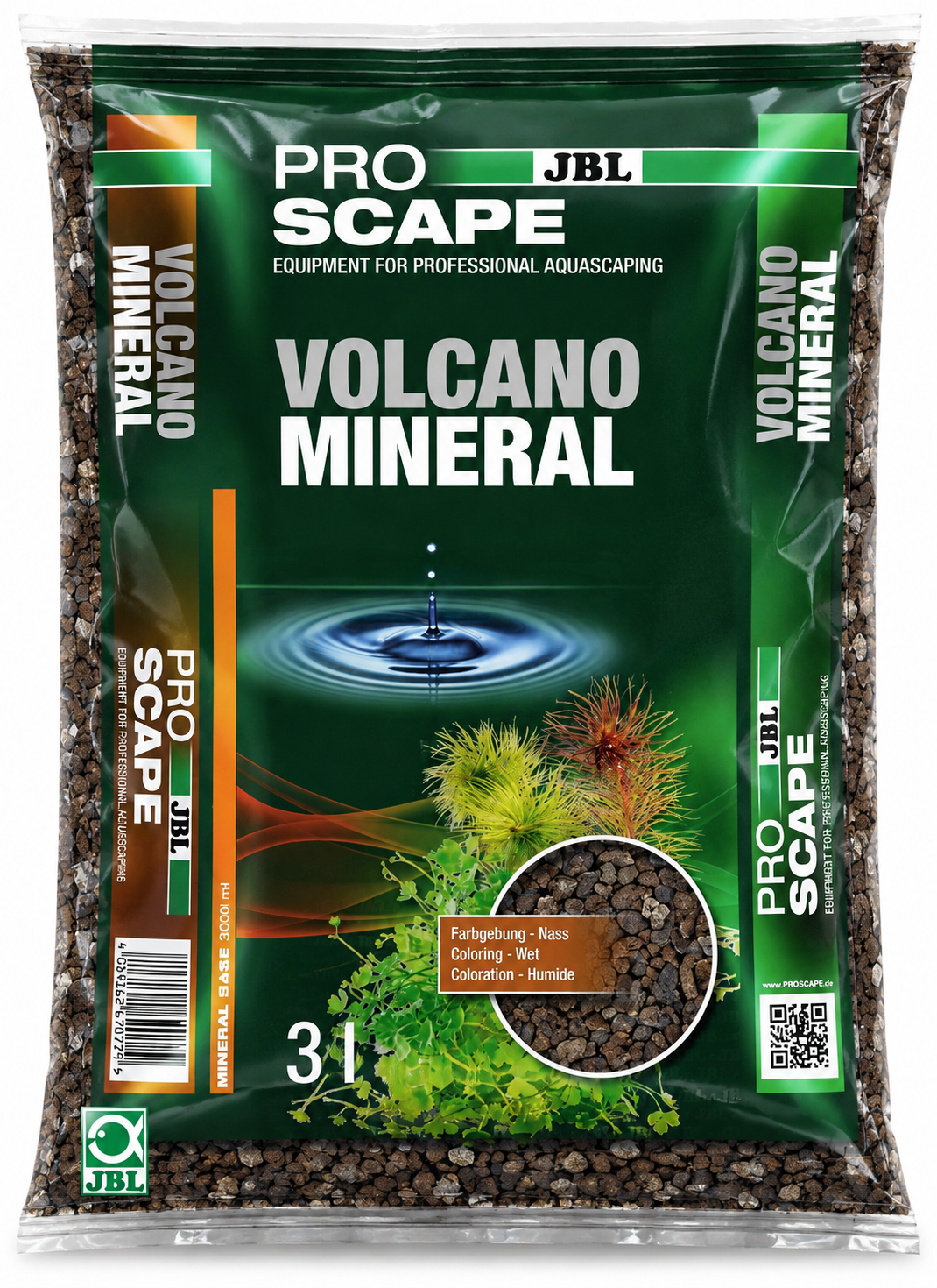 JBL ProScape Volcano Mineral 3 L sol d\'aquarium professionnel spécial aquascaping