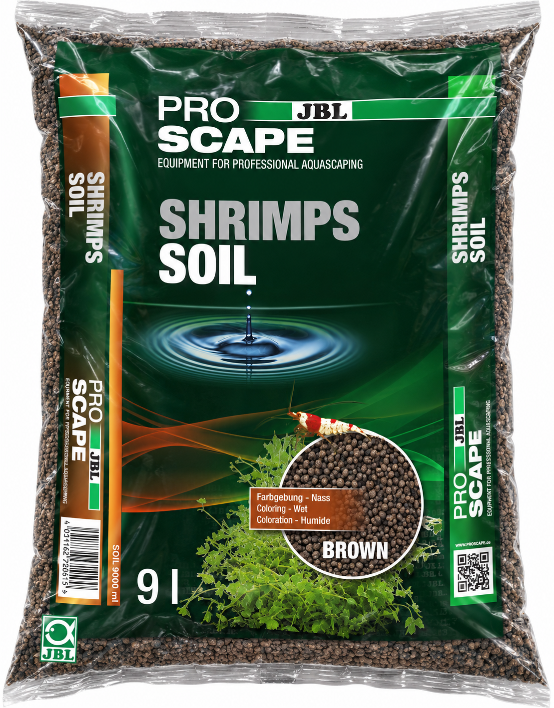 JBL ProScape Shrimps Soil Brown 9 L substrat d\'aquarium brun spécialement conçu pour les crevettes et plantes d\'aquarium