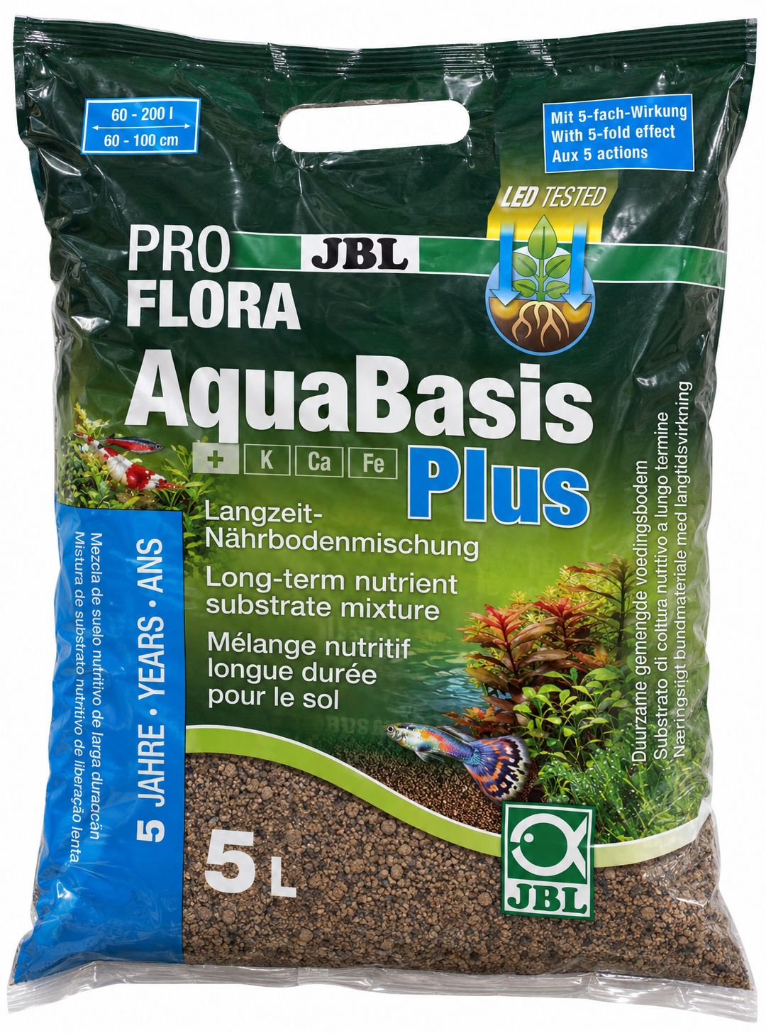 JBL ProFlora AquaBasis Plus 5 L substrat nutritif pour aquarium de 60 à 200 L ou 60 à 100 cm