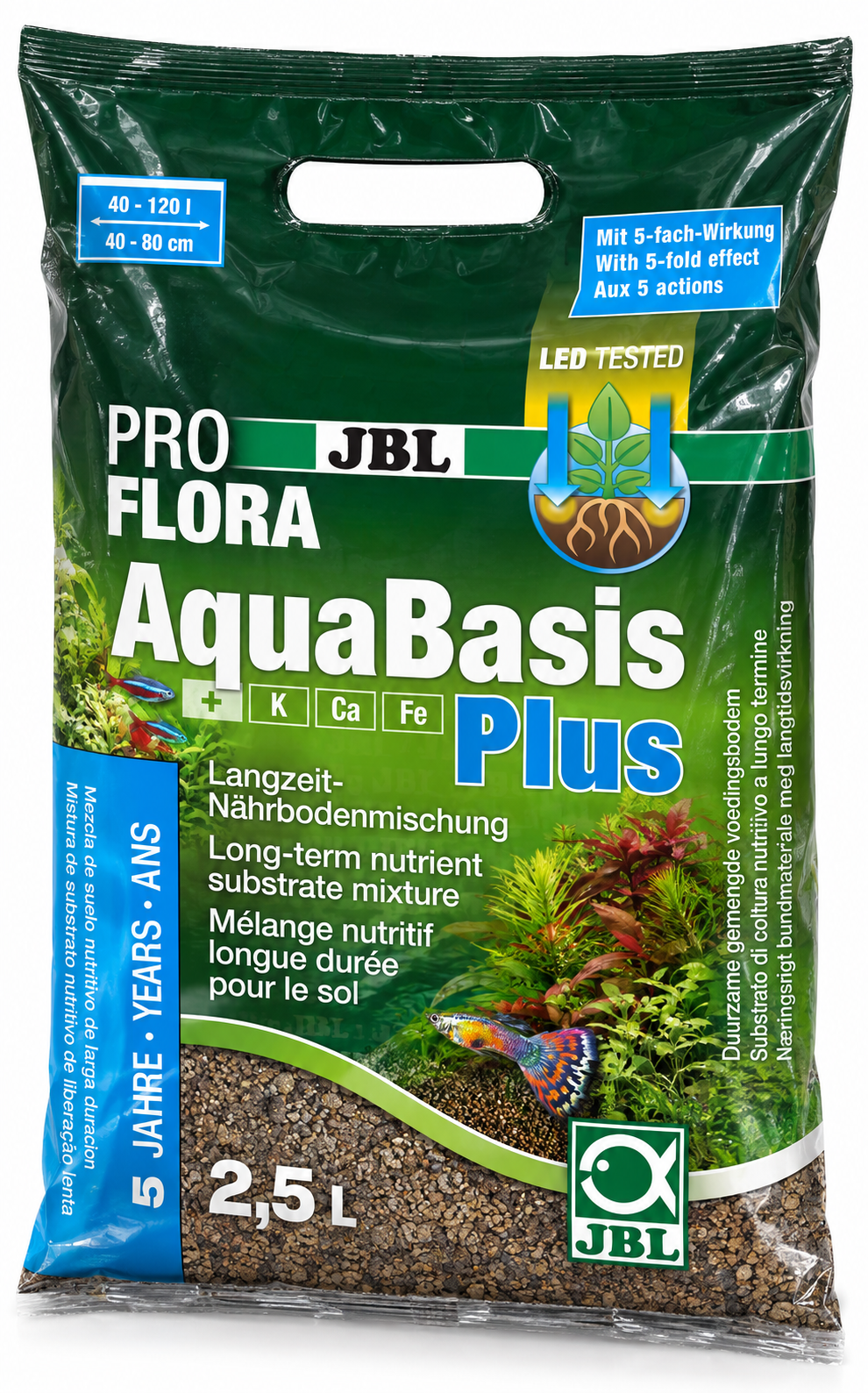 JBL ProFlora AquaBasis Plus 2,5 L substrat nutritif pour aquarium de 40 à 120 L ou 40 à 80 cm