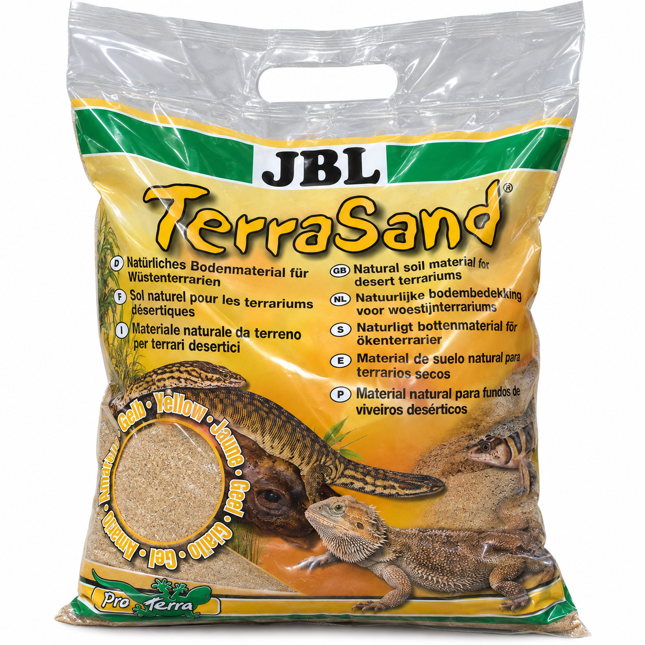 JBL TerraSand Jaune 5 L sable fin pour animaux de désert comme les serpents et les uromastyx