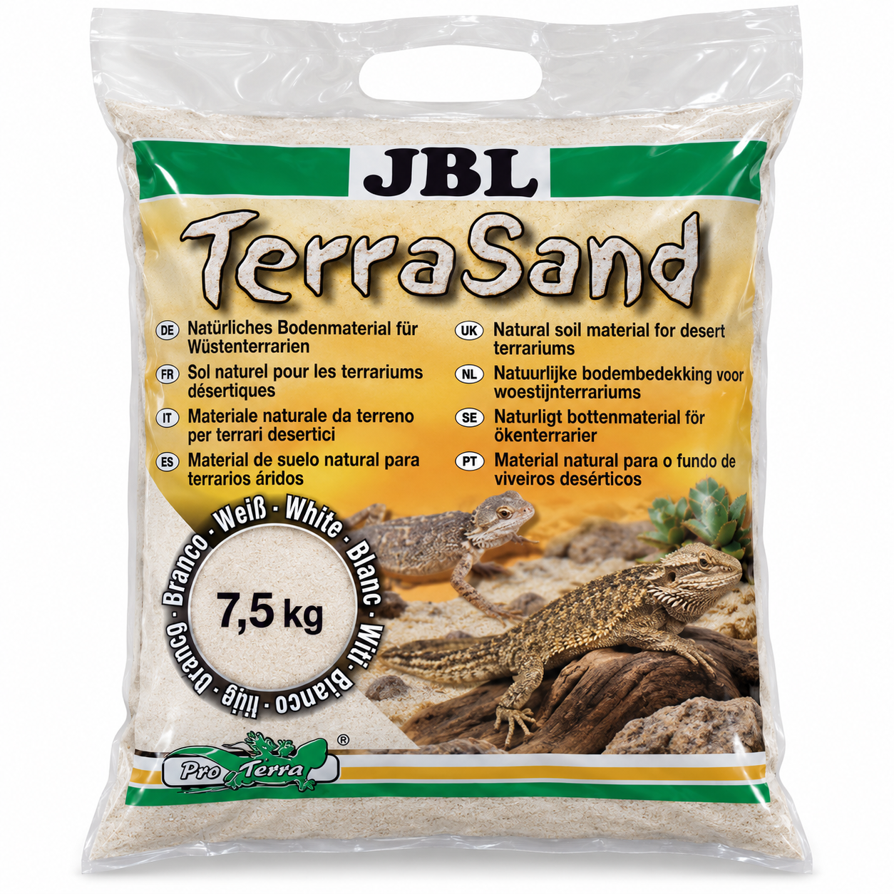 JBL TerraSand Blanc 5 L sable fin pour animaux de désert comme les serpents et les uromastyx