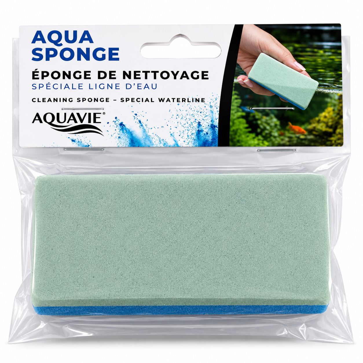 AQUAVIE Aqua Sponge éponge de nettoyage pour vitres intérieures d\'aquarium et ligne d\'eau