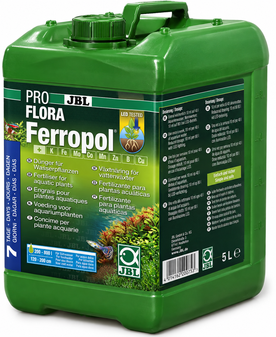 JBL Ferropol 5 L engrais liquide complet contenant des oligo-éléments