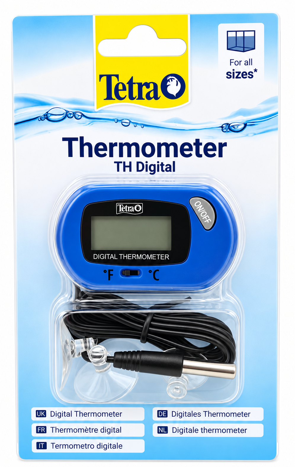 TETRA TH Digital thermomètre électronique avec sonde pour aquarium d\'eau douce et d\'eau de mer