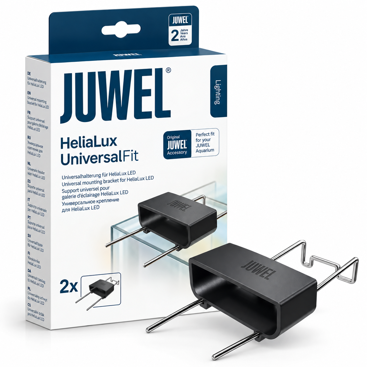 JUWEL HeliaLux LED UniversalFit lot de 2 supports pour transformer une réglette LEDs Helialux en rampe universelle